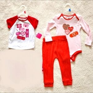 New toddler girl Valentine's day clothes bundle size 24 months